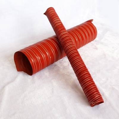 Heat Resistant Red Double Layer Silicone Flexible Vent Air Duct Hose Tube For Air Ventilat