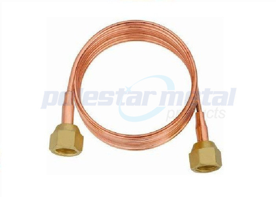 Refrigeration Capillary Tube Fittings Straight Tap Connector Copper Tube Diameter 1/8&quot;