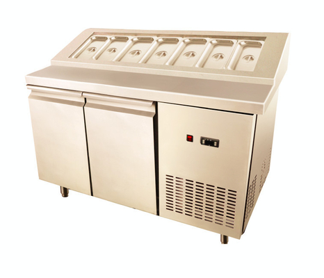 Commercial Pizza Prep Cooler With GN Pan , 225L  Pizza Prep Counter