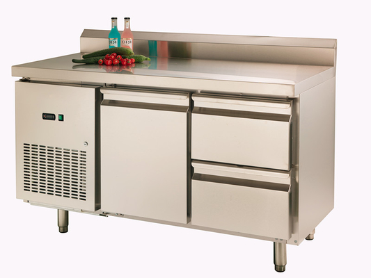 Backrest Stainless Steel Pizza Prep Station 225L One Door , -16℃~-20℃