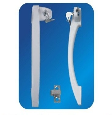 White color High Strengh ABS material Chest freezer door handle With child safety lock