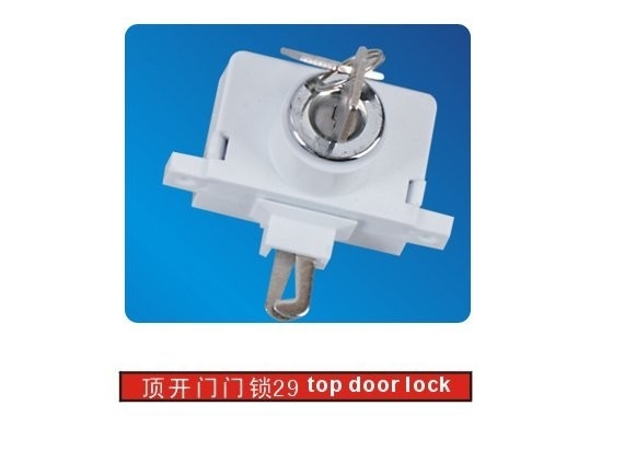 Top Metal Plastic Refrigerator / Freezer Door Lock Hardware With Two Keys