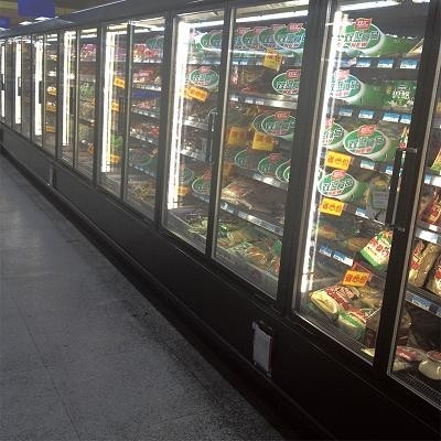5 Layers Glass Door Upright Freezer For Supermarket / Retail Store