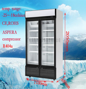Customize Commercial Display Freezer For Restaurant / Supermarket