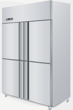 High Efficiency 870L Big Auto Defrost Freezer 4 Door Refrigerator for Canteen