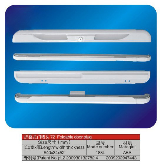 ABS Refrigerator Freezer Parts Foldable Door Plug For Freezer 188L 540mm