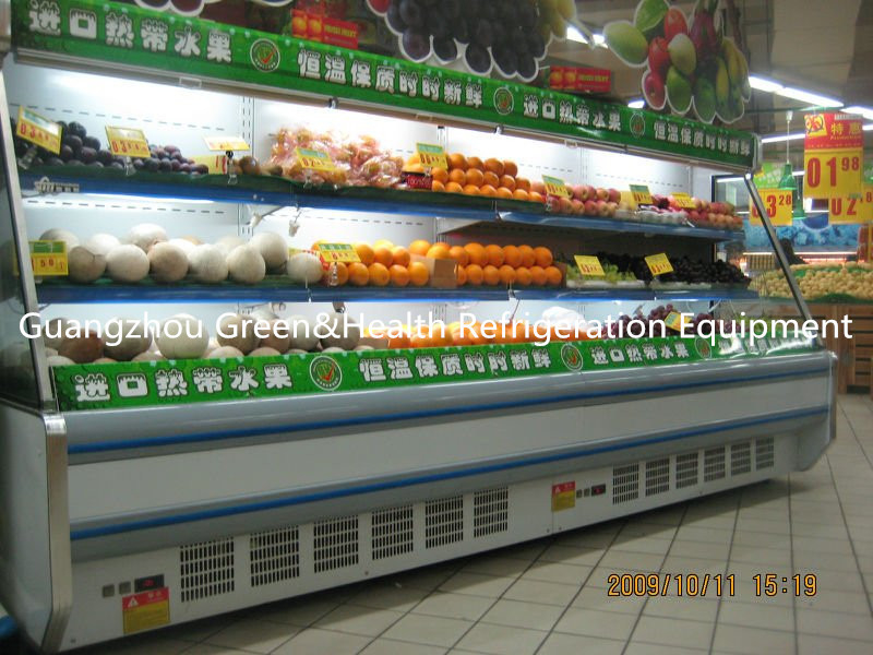 Vegetable / Milk Upright Multideck Open Chiller 2 Degree With Low Front